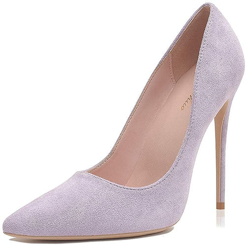 Perfect Fit   Lilac Purple  Pointed Toe High Heel Slip On Stiletto