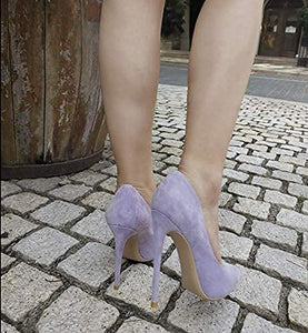 Perfect Fit   Lilac Purple  Pointed Toe High Heel Slip On Stiletto