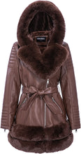 Load image into Gallery viewer, Elegant Brown Faux Leather Long Sleeve Jacket