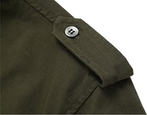 Men's Military Khaki Button Down Short Sleeve Tactical Shirt