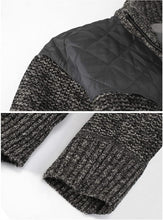 Load image into Gallery viewer, Men&#39;s Melange Charcoal Knitted Regular Fit Full Zip Cardigan Sweater