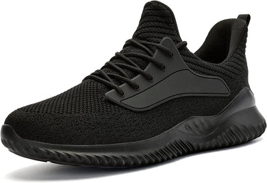 Men's All Black Running Gym Breathable Walking Shoes