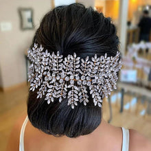 Load image into Gallery viewer, Silver Headwear Bridal Hair Comb Rhinestone Hair Accessories