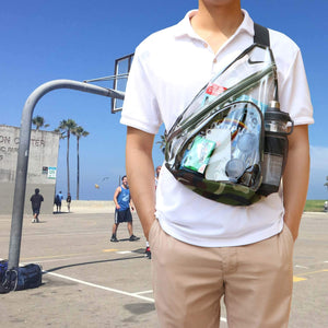 Durable Sling Camouflage Bag Clear Backpack with Adjustable Strap