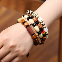 Load image into Gallery viewer, Charlie Shell Conch Hemp Cord Wood Beads Wristbands Bracelet