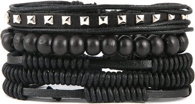 Kyle Wooden Bead Style 7 Hemp Cord Wood Beads Wristbands Bracelet