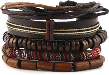 Load image into Gallery viewer, Waylen Classic Style Hemp Cord Wood Beads Wristbands Bracelet