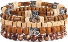 Load image into Gallery viewer, Jessie Elephant Hemp Cord Wood Beads Wristbands Bracelet