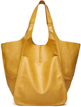 Load image into Gallery viewer, Fashion Yellow PU Large Handbag