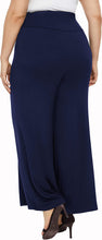 Load image into Gallery viewer, Plus Size Navy Blue Wide Leg Palazzo Lounge Pants