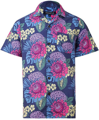 Men's Multi Floral Printed Short Sleeve Shirt