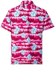 Load image into Gallery viewer, Men&#39;s Pink Floral Printed Short Sleeve Shirt