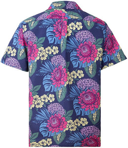 Men's Multi Floral Printed Short Sleeve Shirt