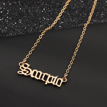 Load image into Gallery viewer, The Zodiac Gold Chain Pendant Necklace