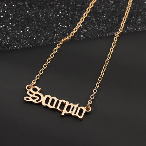 The Zodiac Gold Chain Pendant Necklace
