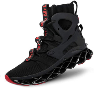 Men's Black Running Shoes Walking Blade Type Sneakers