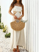 Load image into Gallery viewer, Spaghetti Strap Square Neck White Maxi Dress