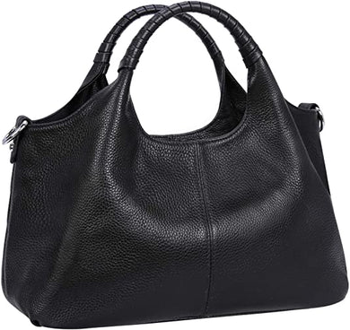 Genuine Leather Black Tote Handbags