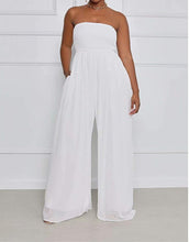 Load image into Gallery viewer, Wild Free White Off Shoulder Dress tube Loose Romper with Pockets Jumpsuit