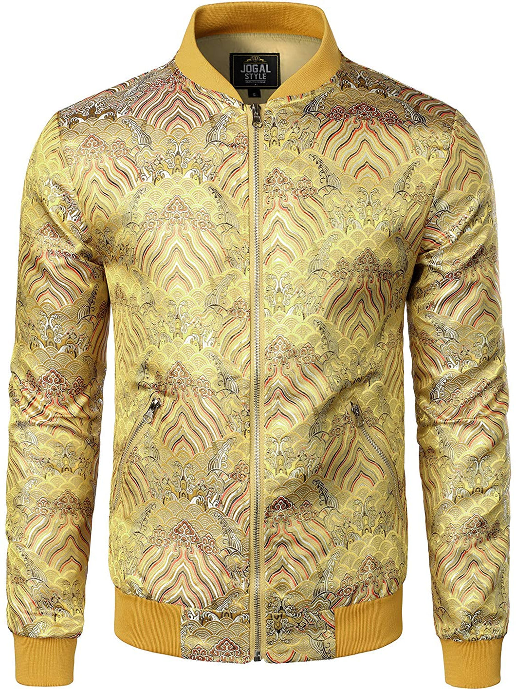 Men's Yellow Luxury Paisley Jacket