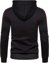 Load image into Gallery viewer, Casual Black Full Zip Lightweight Hoodie Sweatshirts