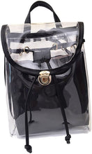 Load image into Gallery viewer, Fashion 2 in 1 Black Clear Transparent Backpack