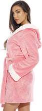 Load image into Gallery viewer, Modernistic Pink Bunny Velour Nightwear Women&#39;s Robe