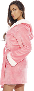 Modernistic Pink Bunny Velour Nightwear Women's Robe