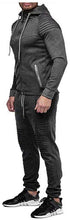 Load image into Gallery viewer, Solid Gray Hooded Athletic 2 Pieces Tracksuits