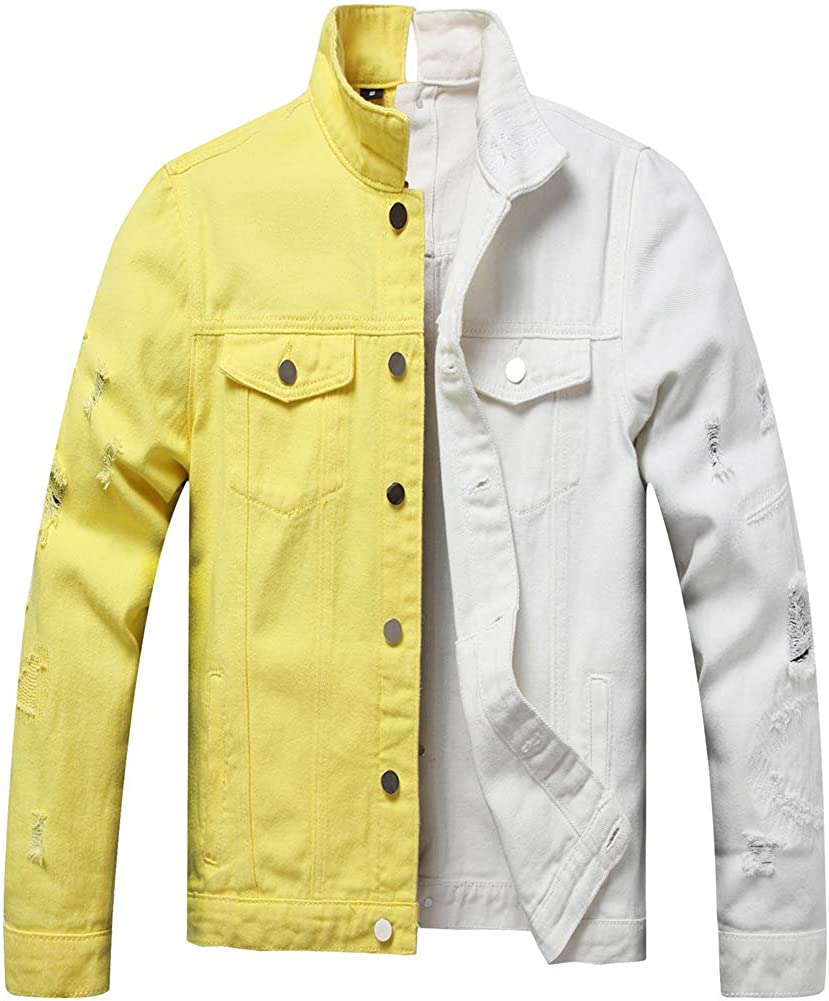 Yellow Denim Jacket Mens | Urban Streetwear