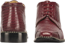 Load image into Gallery viewer, Men&#39;s Burgundy Leather Lace Up Dress Shoes