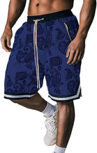 Load image into Gallery viewer, Athletic Black Paisley Bandanna Men&#39;s Shorts