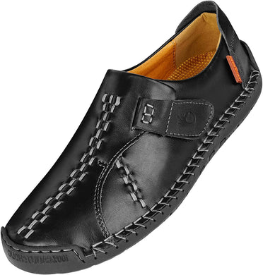 Men's Black Loafer Handmade Casual Leather Shoes
