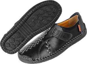 Men's Black Loafer Handmade Casual Leather Shoes