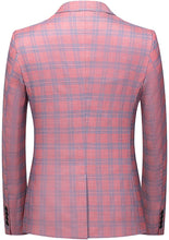 Load image into Gallery viewer, Sports Coat Pink Plaid Casual Men&#39;s Blazer
