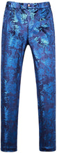 Load image into Gallery viewer, Men&#39;s Luxury Royal Blue Gold Expandable Waist Pants