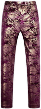 Load image into Gallery viewer, Men&#39;s Luxury Red Gold Expandable Waist Pants