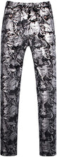 Load image into Gallery viewer, Men&#39;s Luxury Gold Expandable Waist Paisley Pants