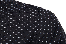 Load image into Gallery viewer, Men&#39;s Black Printed Button Up Long Sleeve Shirt