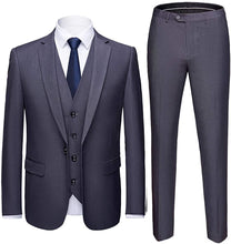 Load image into Gallery viewer, Men&#39;s Stefano 3pc Slim Fit Navy Blue Blazer/Pants Formal Suit