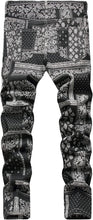 Load image into Gallery viewer, Men&#39;s Casual Black Bandana Stylish Denim Pants