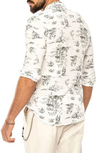 Load image into Gallery viewer, Printed Shirt White Long Sleeve Button Down Floral Paisley Shirt