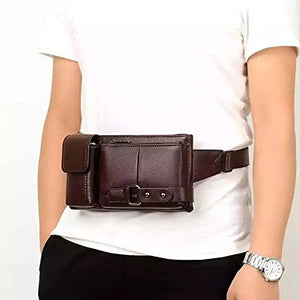 Men's Brown Leather Sling Bag