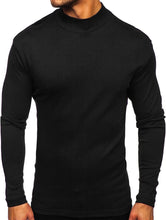 Load image into Gallery viewer, Turtleneck Black Basic Pullover Long Sleeve Men&#39;s Shirt