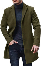Load image into Gallery viewer, Trench Coat Army Green Winter Warm Cotton Long Jacket Overcoat