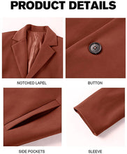Load image into Gallery viewer, Men&#39;s Trench Coat Brown Winter Long Jacket Overcoat