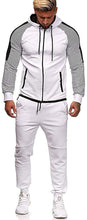 Load image into Gallery viewer, Workout White Hooded Activewear Tracksuit Set