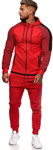 Workout Red Hooded Activewear Tracksuit Set