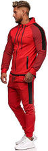 Load image into Gallery viewer, Workout Red Hooded Activewear Tracksuit Set