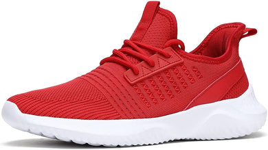 Dreamy Red  Mesh Sneakers Light Comfort Walking Shoes
